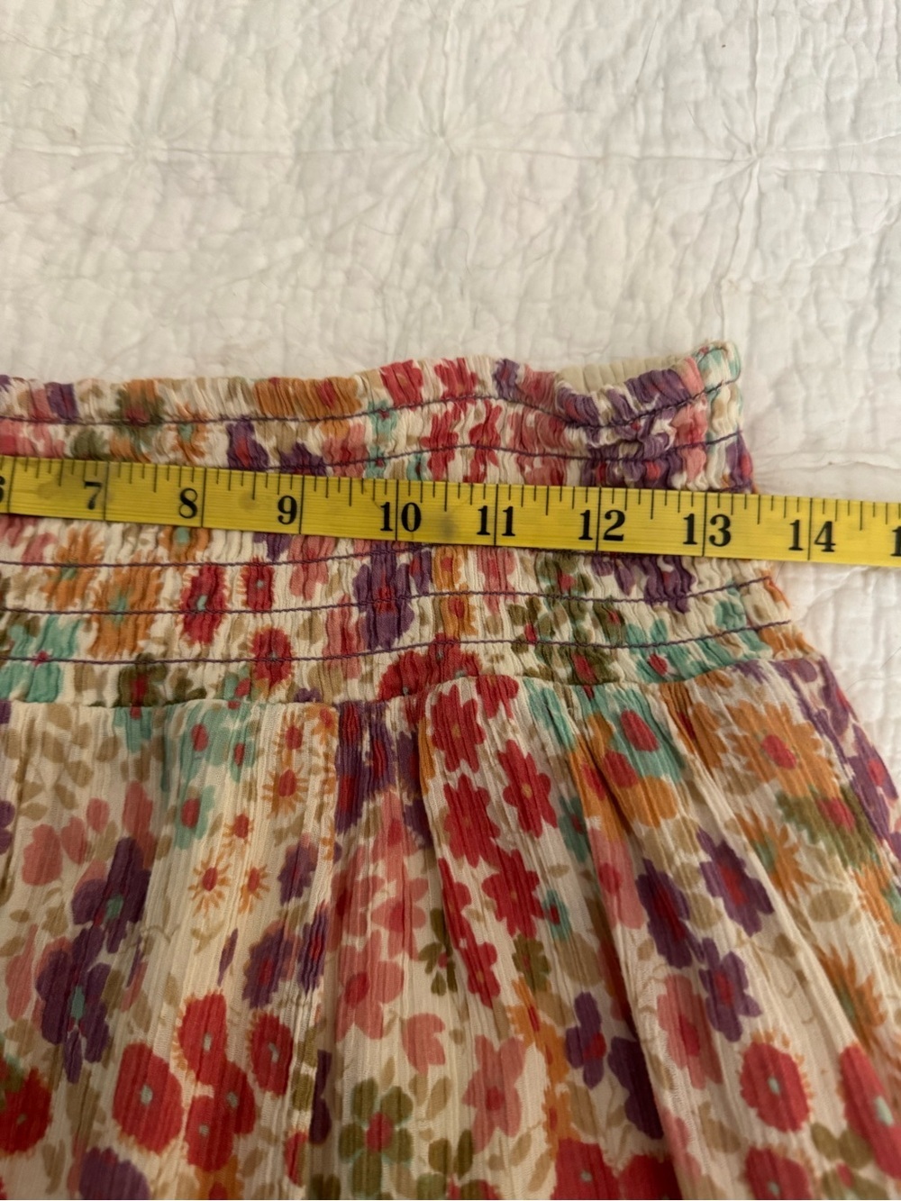 ️☀️ Anthropologie Fei floral skirt Cotton,lined elastic waist size Small - Picture 5 of 8